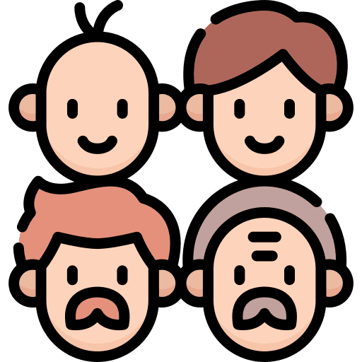 Age group young male kid icon