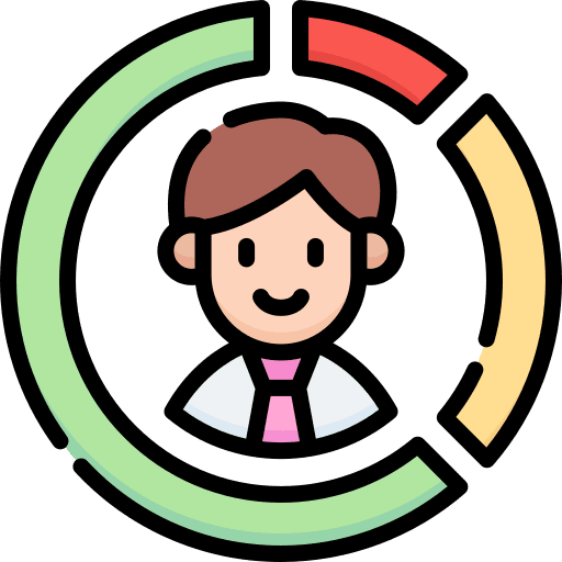 Audience pie chart avatar business icon
