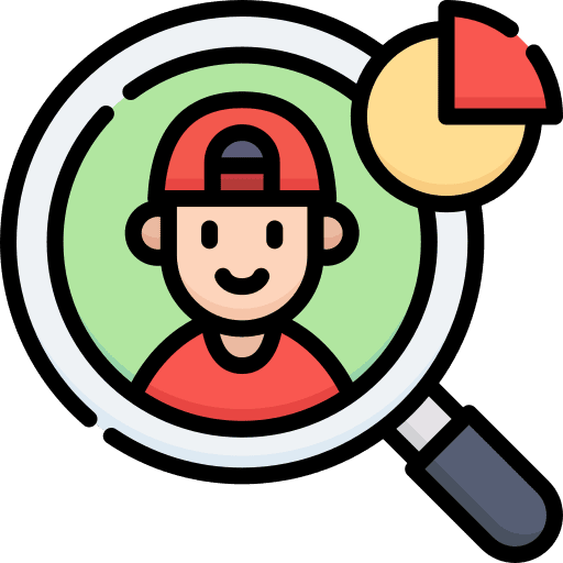 Market research magnifier market research avatar icon