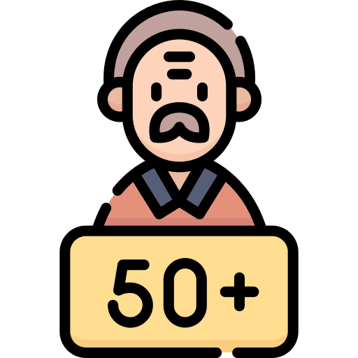 Old caucasian elderly avatar icon