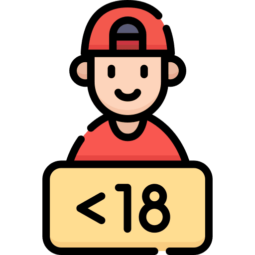 Youth boy caucasian underage icon