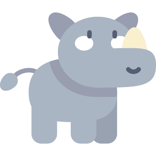 Rhino animal kingdom zoo rhinoceros icon