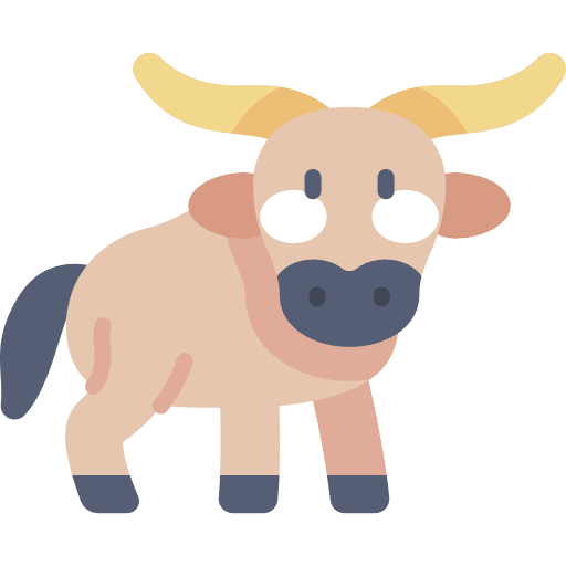 Wildebeest fauna zoology wildlife icon