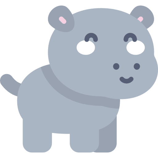 Hippopotamus hippo wild animals zoology icon