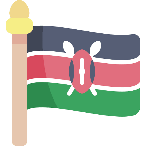 Kenya nation africa flags icon