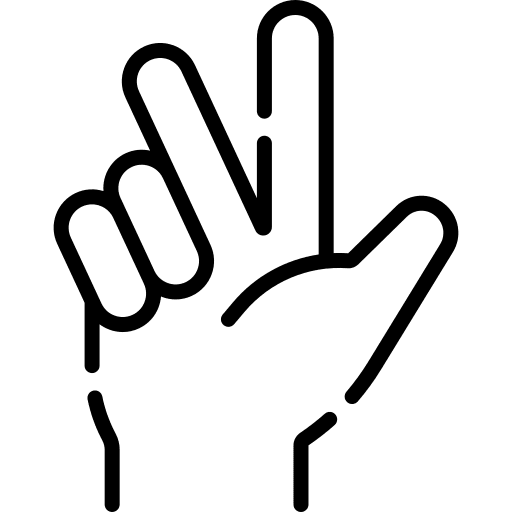 Counting hand hands and gestures sign language icon