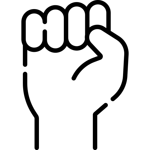 Fist hands and gestures protest fist icon