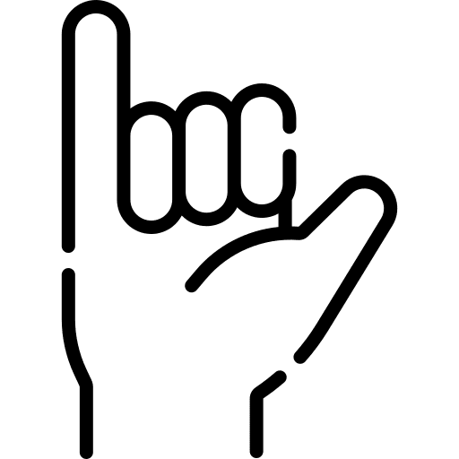 Shaka hands and gestures hand sign language icon