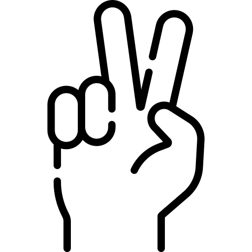 Peace sign language peace victory icon