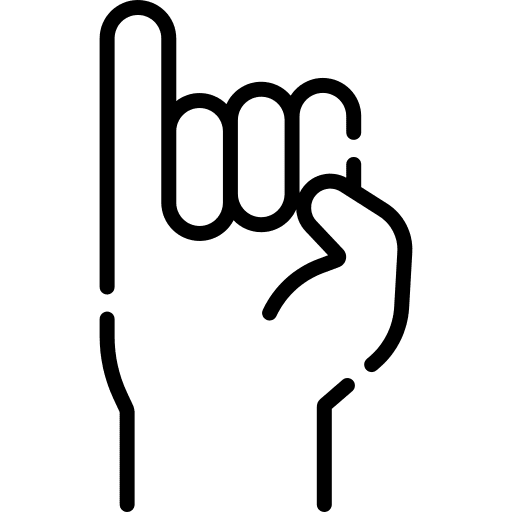 Promise hand gestures sign language icon