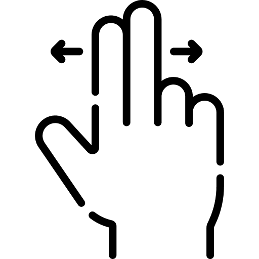 Slide hands and gestures swap gestures icon