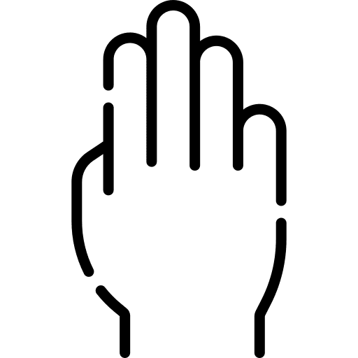 Three gestures hand three icon