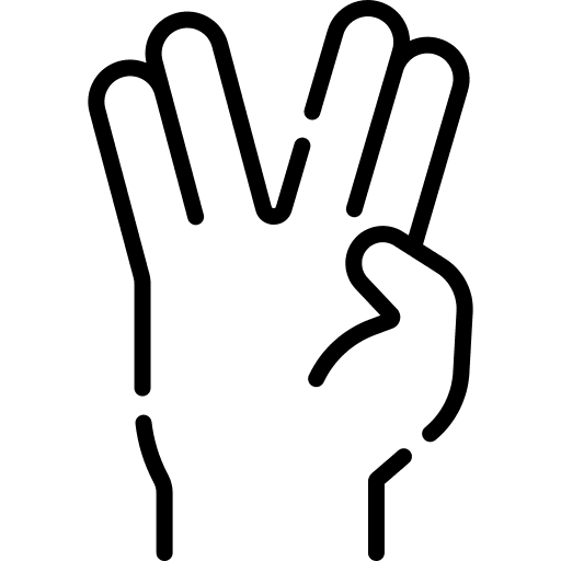 Vulcan salute gestures hands and gestures sign language icon