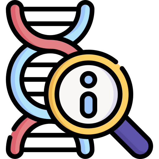 Dna dna education magnifier icon