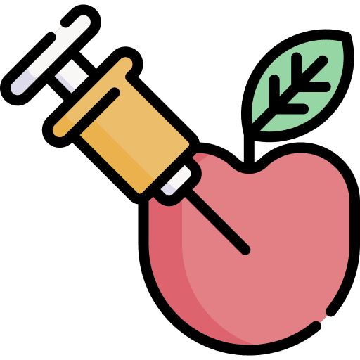 Gmo seeds genes syringe icon