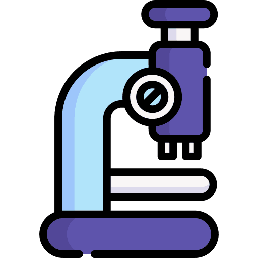 Microscope electronics science observation icon