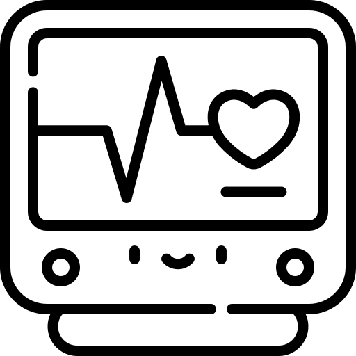 Monitor heartbeat diagnosis medical icon