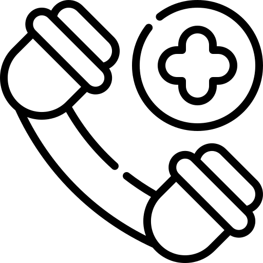 Emergency call phone appointment hospital icon