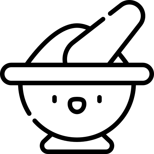 Mortar medication pestle health icon