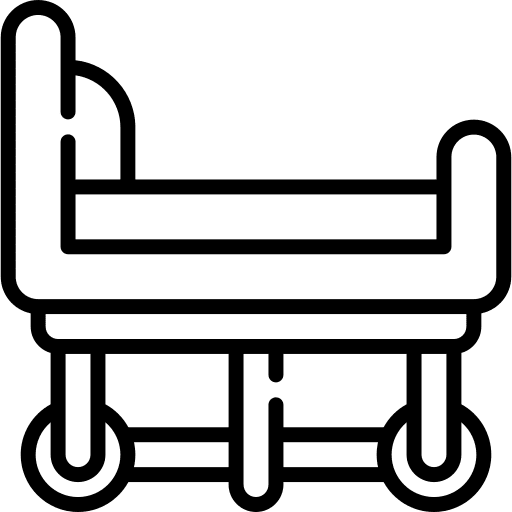 Stretcher healthcare and medical medical gurney icon