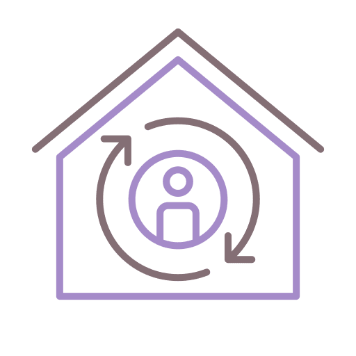 Ancestry ancestry house circular arrow icon