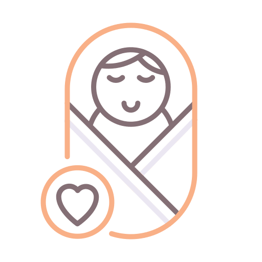 Baby heart boy childhood icon