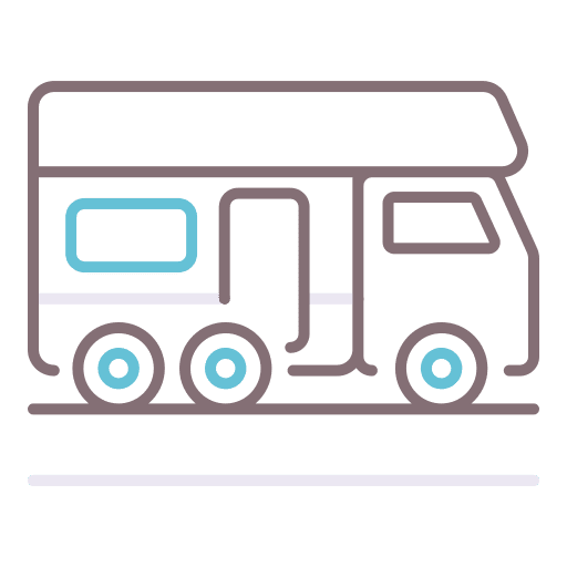 Camper van camper van recreational vehicle trailer icon