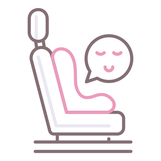 Car chair security transportation safety belt icon