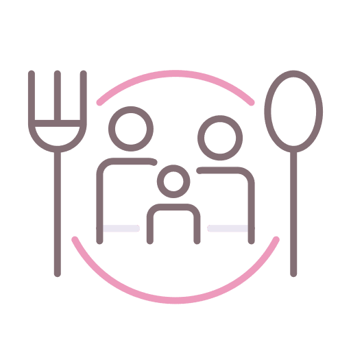 Dinner night spoon restaurant family icon