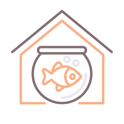 Goldfish fish aquarium bowl icon