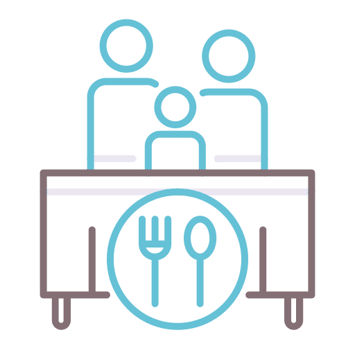 Lunch time parents lunch time table icon