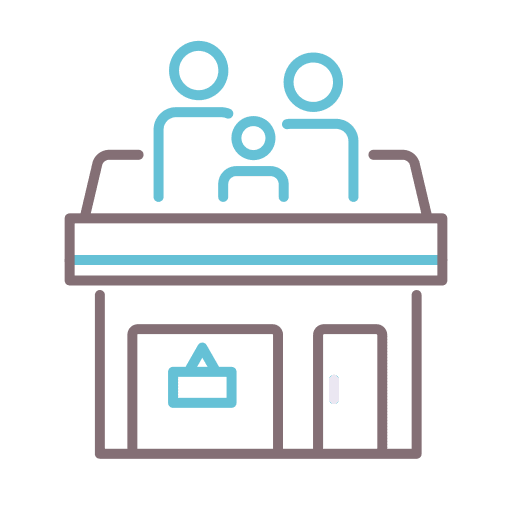 Shop shopping family commerce and shopping icon