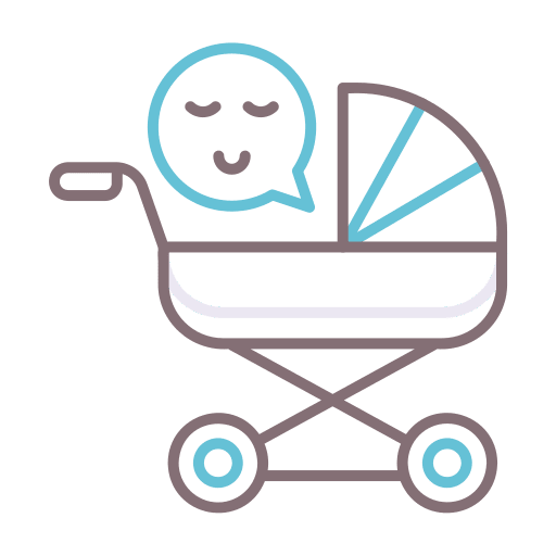 Baby stroller baby crib transport baby carriage icon