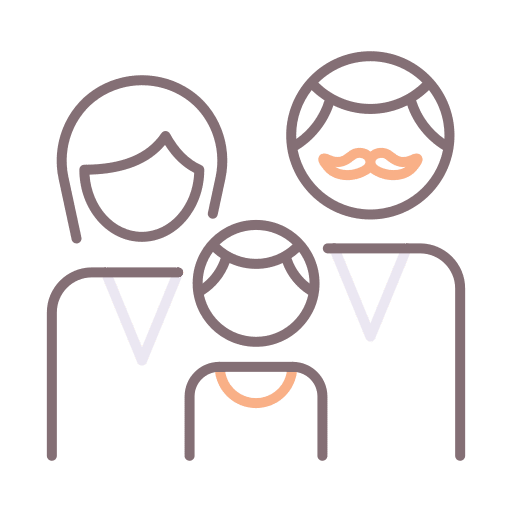 Family father parents boy icon