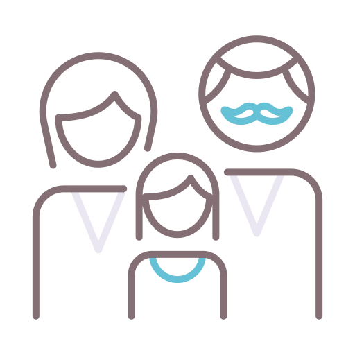 Family girl kid and baby user icon