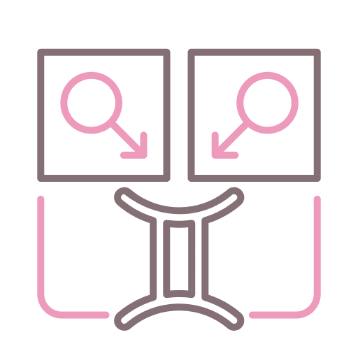 Twins family twins gender symbol icon
