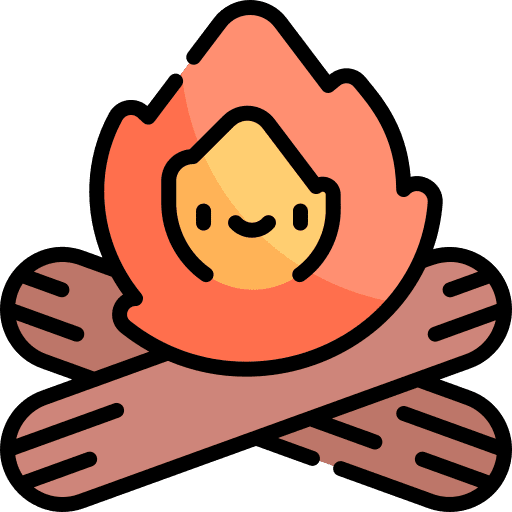 Campfire burning nature flame icon