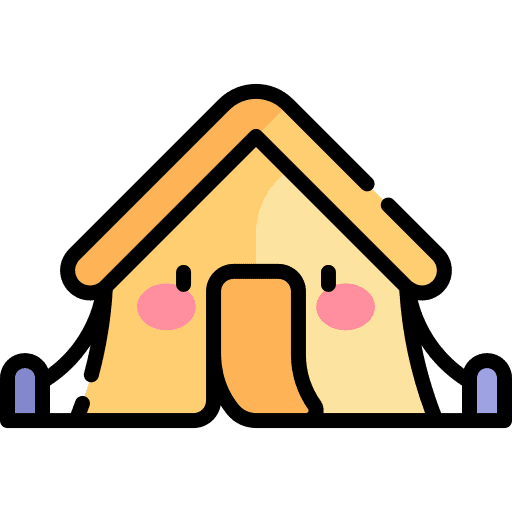 Camping tent rural camping tent holidays icon