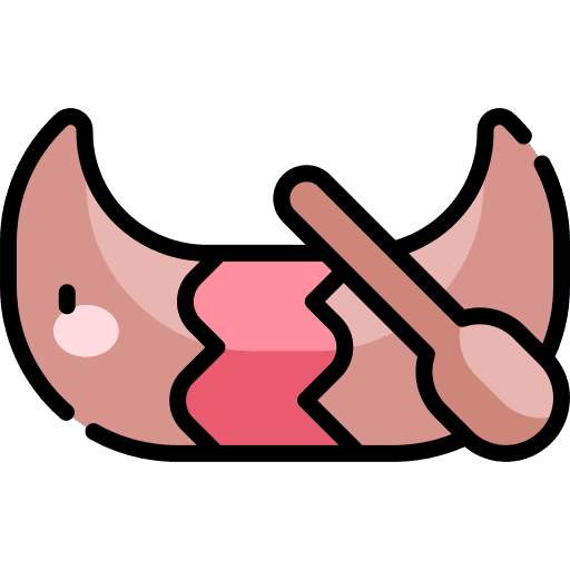 Canoe rafting transportation canoe icon