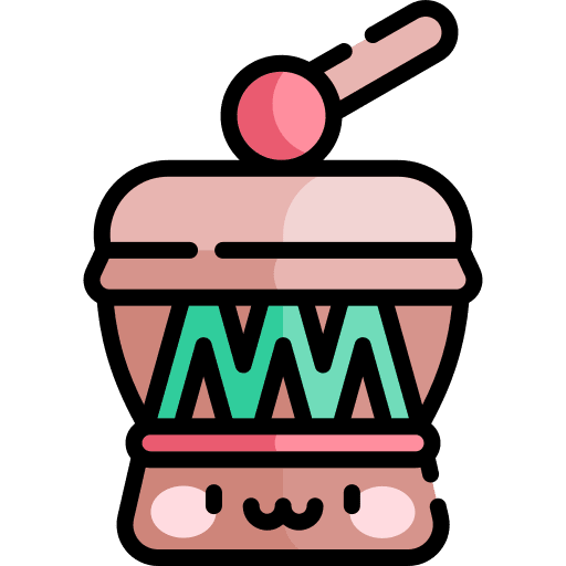 African drum percussion instrument music and multimedia musical instrument icon