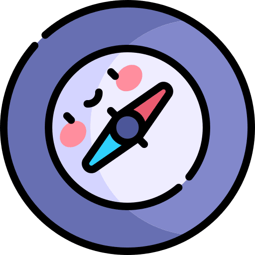 Compass holiday camping orientation icon