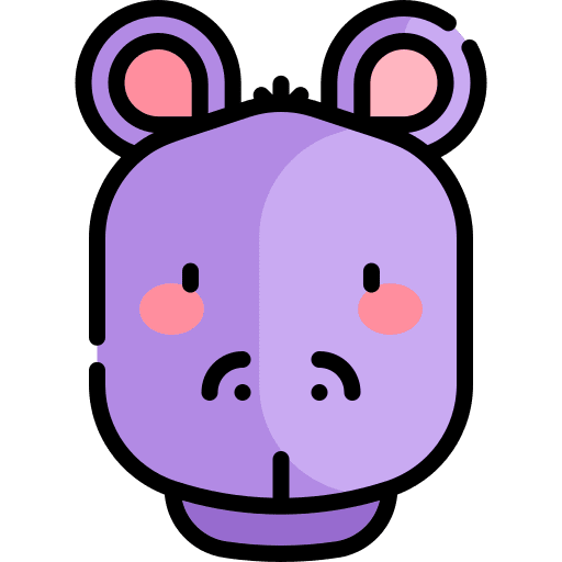 Hippo animal wild animals hippopotamus icon