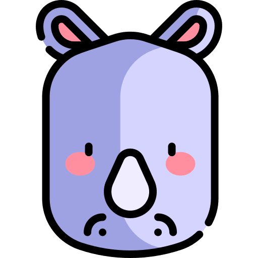 Rhino zoo wildlife rhinoceros icon