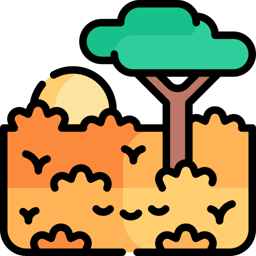 Savannah sunset botanical gardening icon