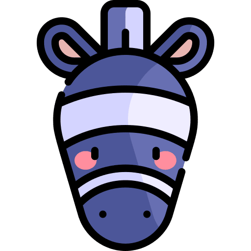 Zebra mammal animals safari icon