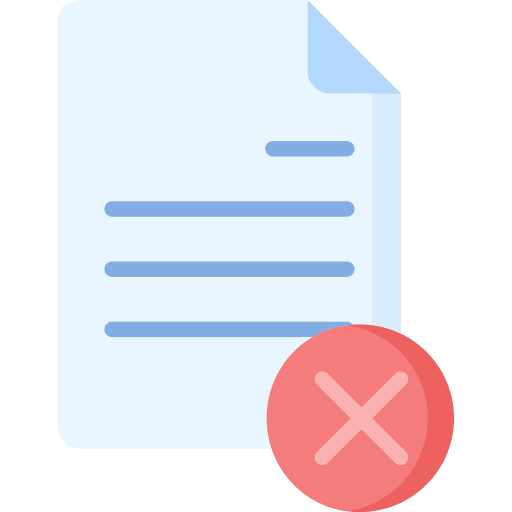 Delete archive interface document icon
