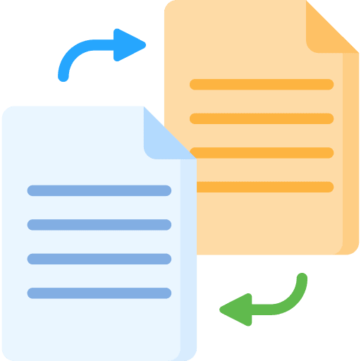 Exchange paper migrate content icon