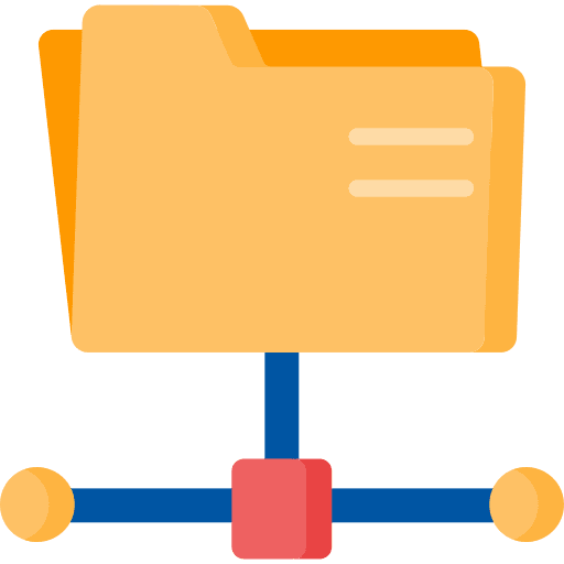 Network folder files and folders file icon