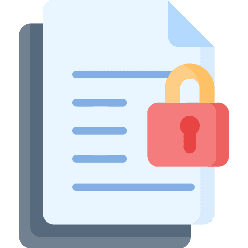 Secure files and folders security padlock icon