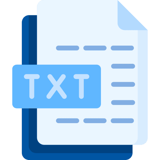 Txt file document format files and folders icon